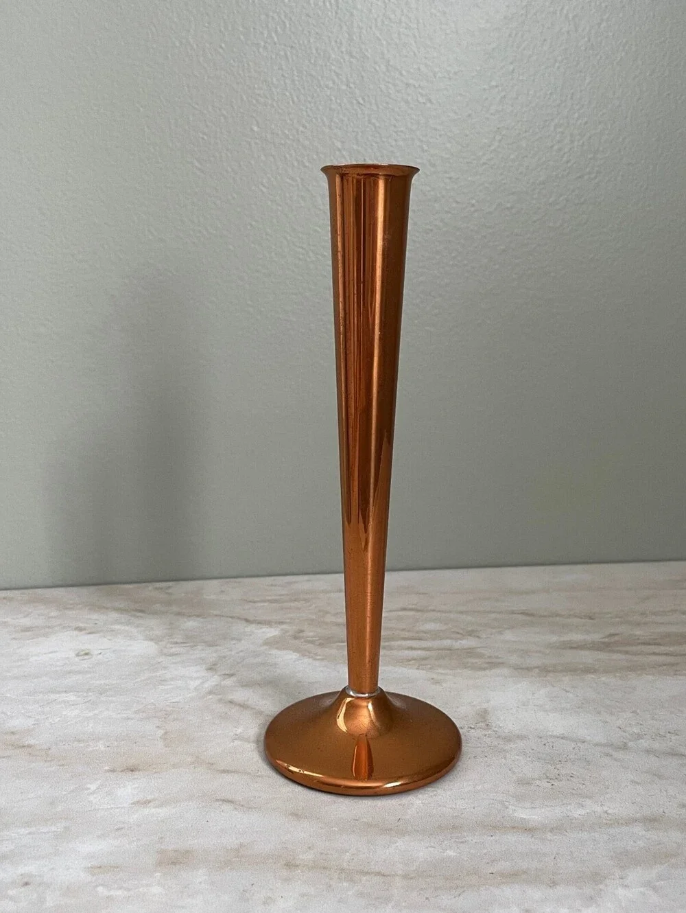 Vintage Coppercraft Guild Copper Metal Bud Vase | Mid-Century Modern
